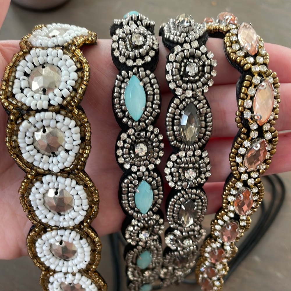 Lot of beaded headbands